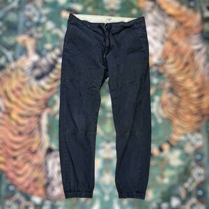 Carhartt WIP Marshall jogger Cargo Pants Ripstop Canvas Double Knee Black 36x28